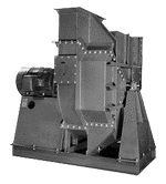 Industrial radial tipped fan and blower.